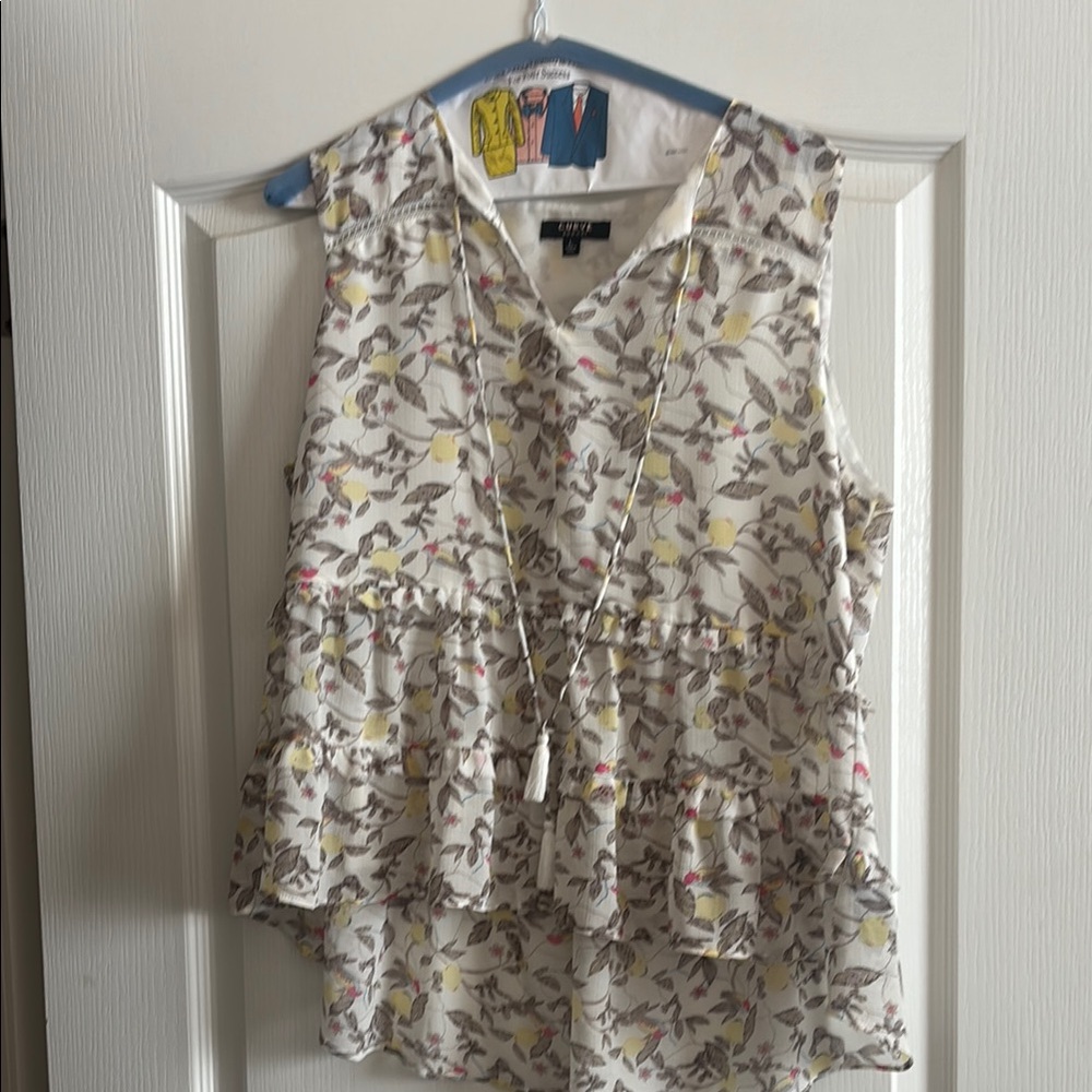 Floral Sleeveless Top - L